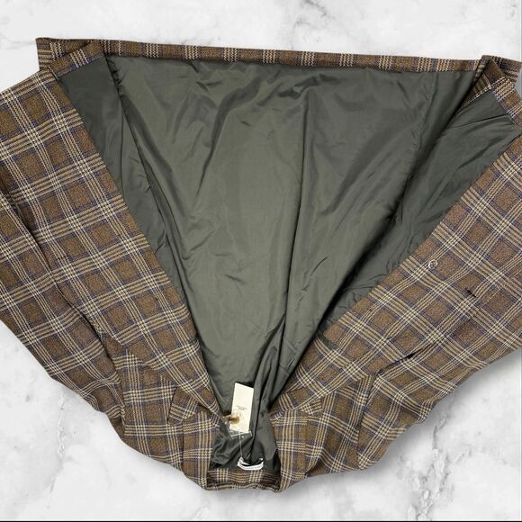 Urban Outfitters Brown Plaid Blazer Womens Size X-Large MSRP: $129 - Picture 13 of 16